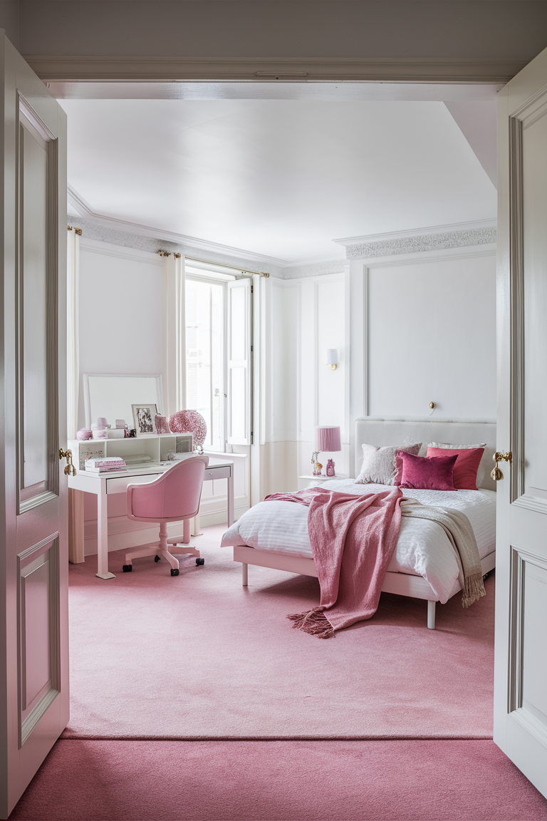 Minimalist Pink and White Palette