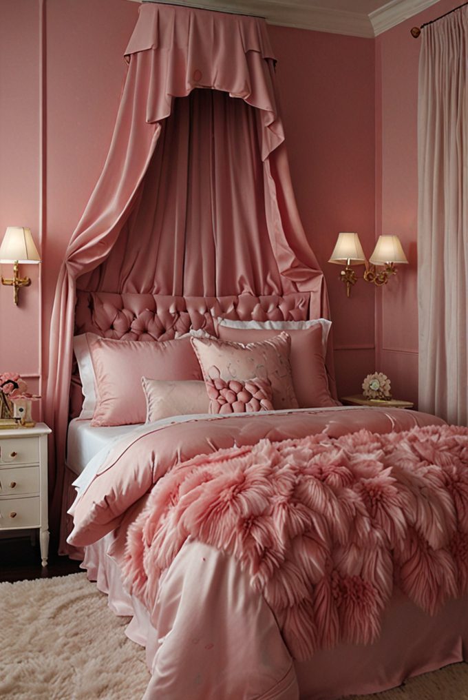 Monochromatic Pink Room with Various Shades