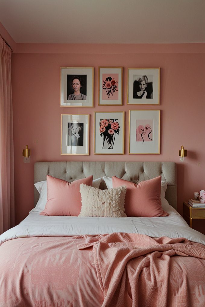 Pink-Inspired Gallery Wall
