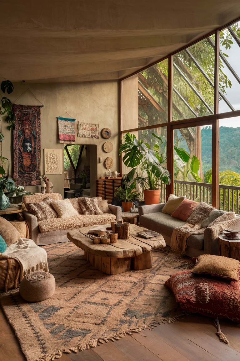 Boho Natural Living Space