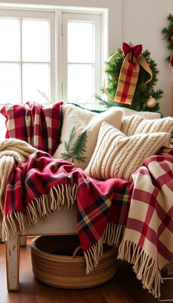 Cozy Farmhouse Christmas Textiles