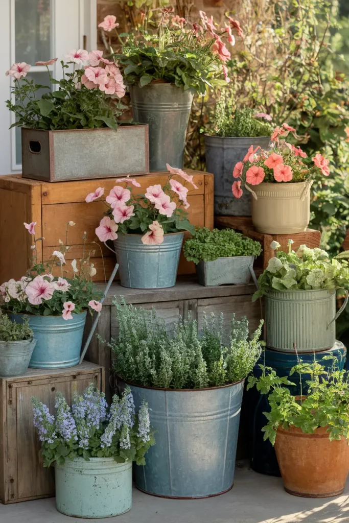 Vintage Container Gardens